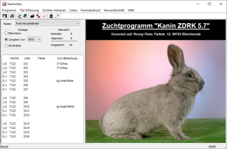 Kaninchen Zuchtprogramm Kanin ZDRK